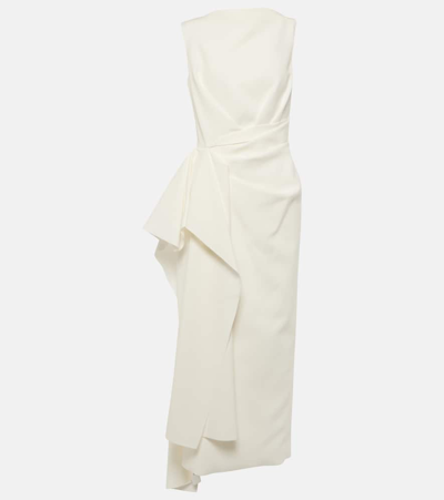 Roksanda Calatrava Draped Midi Dress In Ivory