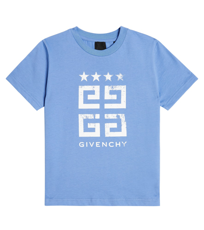 Givenchy Kids' Boys Blue 4g Cotton Jersey T-shirt