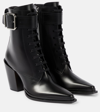 JIMMY CHOO MYOS 80 LEATHER ANKLE BOOTS
