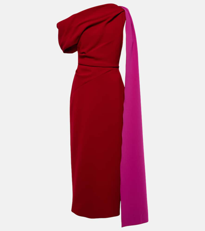 Roksanda Maite Asymmetric Caped Gown In Pink