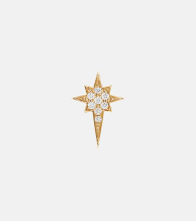 Robinson Pelham North Star Small 14kt Gold Single Earring With Diamonds