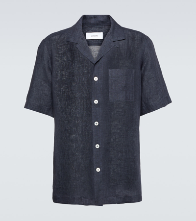 Lardini Linen Shirt In Blue