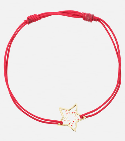 Aliita Estrella 9kt Yellow Gold Bracelet With Enamel In Red