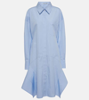 Stella Mccartney Banana Sleeve Shirt Dress In Blue