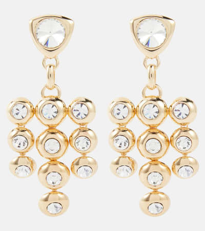 Area Crystal-embellished Drop Earrings In Gold