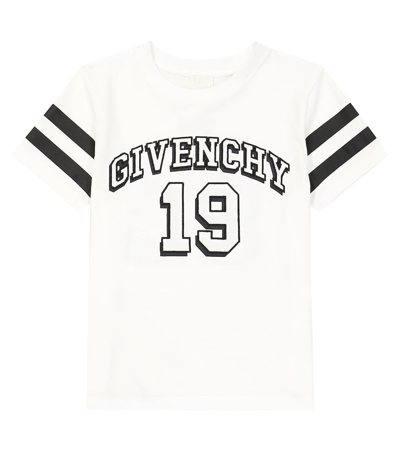 Givenchy Kids' Logo-embroidered Organic Cotton T-shirt In White