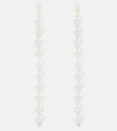 Magda Butrym Pearl Drop Earrings In White