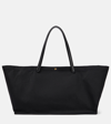 THE ROW IDAHO XL LEATHER-TRIMMED TWILL TOTE BAG