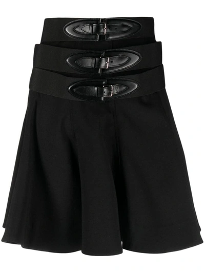 Alaïa Alaia Cotton Flared Skirt In Noir Ala?a