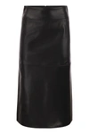 S Max Mara Rimini Faux Leather Midi Skirt In Black
