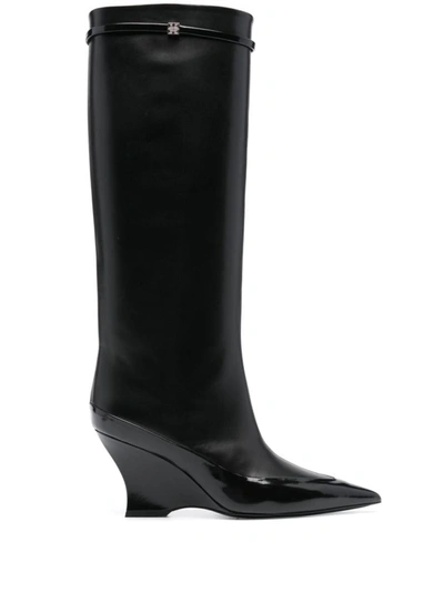 Givenchy Raven Pointed Toe Knee High Boot In Black