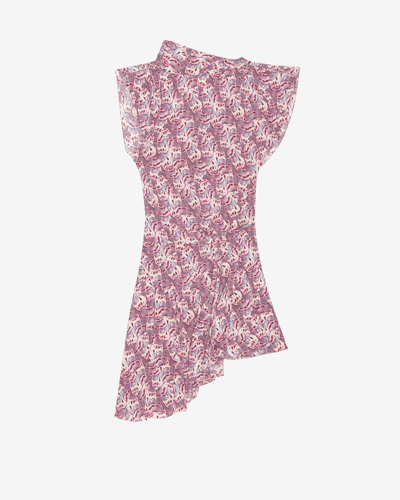 Isabel Marant Viona Short Dress In Rosa