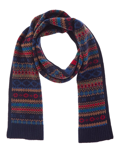 Alex Mill Fairisle Wool Scarf In Blue