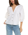 Staud White New Dill Blouse In White