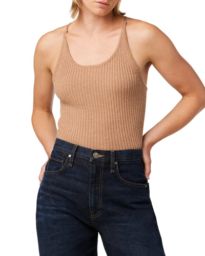 Hudson Jeans Knot Back Sweater Tank In Camel