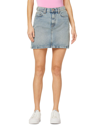 Hudson Curved Hem Denim Miniskirt