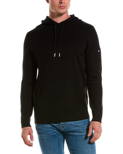 Karl Lagerfeld Men's Slim Fit Long Sleeve Sweater Hoodie In Black