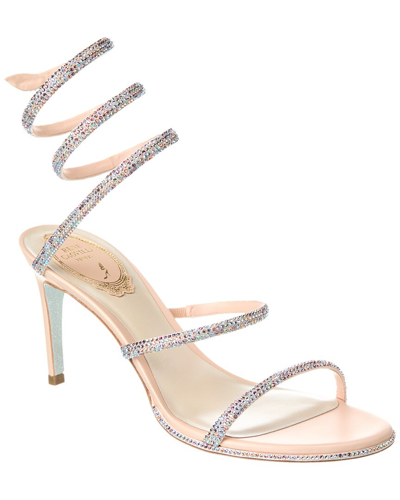 René Caovilla Rene Caovilla Womens Blush Cleo 80 Crystal-embellished Leather Heeled Sandals