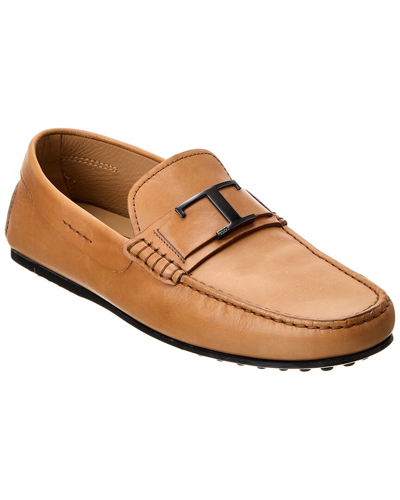 Tod's City Gommino Leather Loafer In Brown