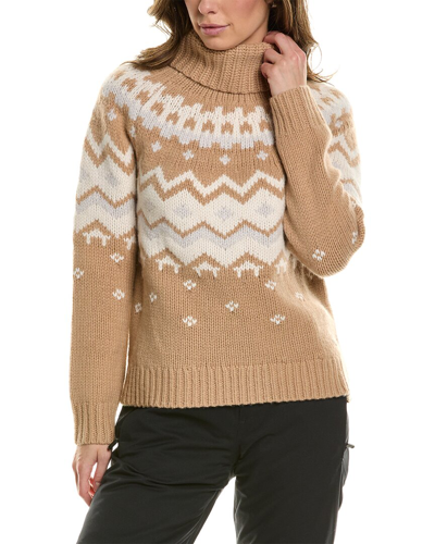 Bogner Fair Isle Cashmere Turtleneck Sweater In Beige