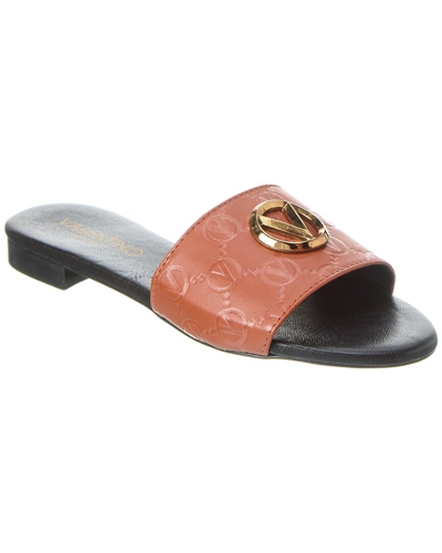 Valentino By Mario Valentino Carrie Leather Sandal In Brown
