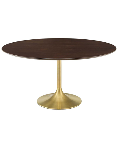 Modway Lippa 60in Wood Dining Table In Gold