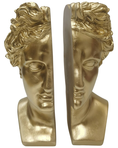 Sagebrook Home 9in Greek Goddess Bookends In Gold