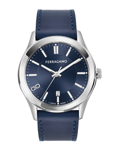 Ferragamo Classic Leather Watch In Multi