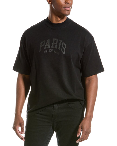 Balenciaga Cities Paris T-shirt In Black