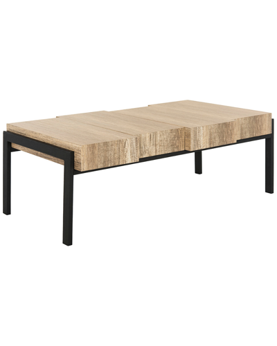 Safavieh Alexander Rectangular Contemporary Rustic Coffee Table In Neutral