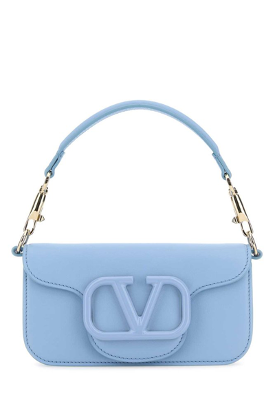 Valentino Garavani Valentino Locò Foldover Top Shoulder Bag In Blue