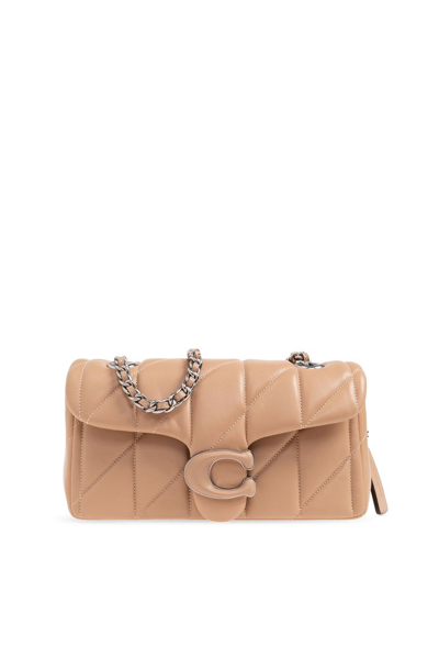 Coach Tabby Quilted Leather Shoulder Bag In Beige