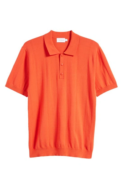 Topman Oversized Towelling Polo In Orange