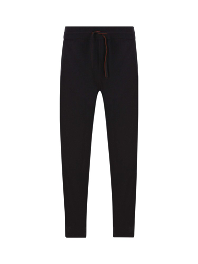 Loro Piana Drawstring Knitted Trousers In Black