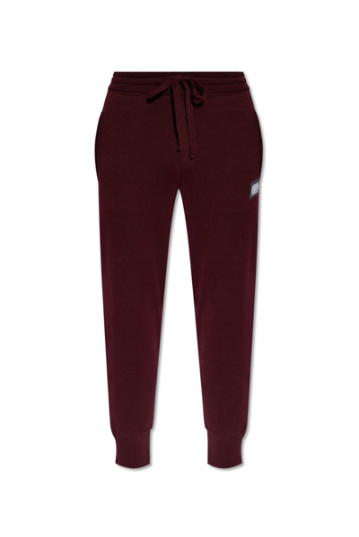 Dolce & Gabbana Knitted Jogging Trousers In Red