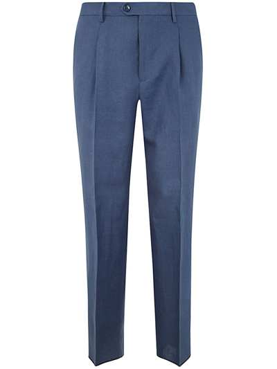 Etro Linen Blend Tailored Pants In B0537