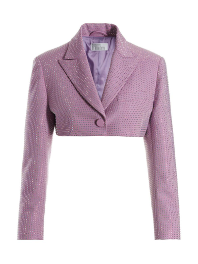 Giuseppe Di Morabito Sequin Cropped Jacket In Pink