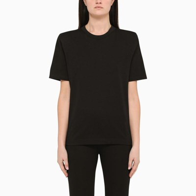 Wardrobe.nyc Black T-shirt With Shoulder Pads