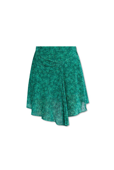 Isabel Marant Selena Draped Skirt In Green