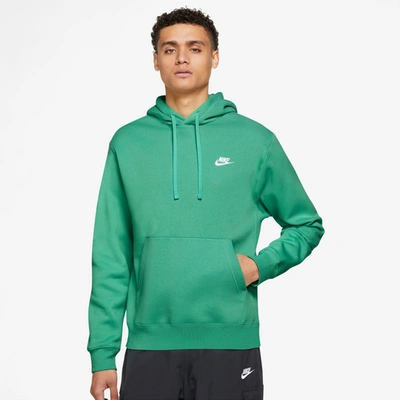 Nike Mens  Club Basketball Pullover Hoodie In Malachite/white