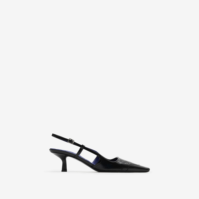 BURBERRY BURBERRY LEATHER CHISEL SLINGBACK PUMPS​