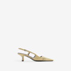 BURBERRY BURBERRY LEATHER CHISEL SLINGBACK PUMPS​