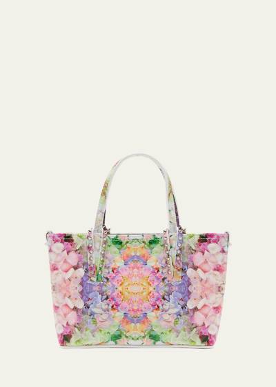 Christian Louboutin Cabata Mini Blooming Floral Top-handle Bag In Multi