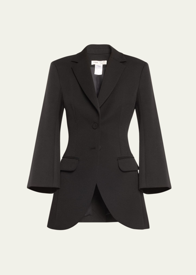 Chloé X Atelier Jolie Single-breasted A-line Blazer Jacket In Black