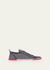 Christian Louboutin Men's Pedro Junior Cl Canvas Low-top Sneakers In Smoky