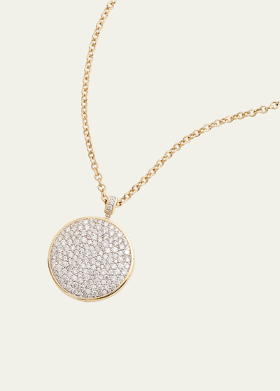 Jamie Wolf 18k Large Pendant Necklace With Scattered Diamonds In Yg