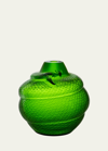 Lalique Serpent Vase, Amazon Green