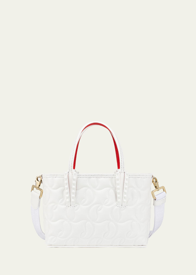 CHRISTIAN LOUBOUTIN CABATA MINI TOTE IN CL EMBOSSED NAPPA LEATHER