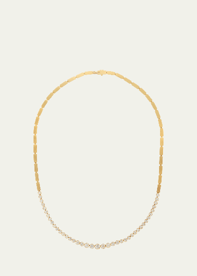 Ileana Makri 18k Yellow Gold Diamond River Necklace In Yg