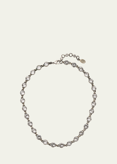 Ben-amun Crystal Chain Necklace In White